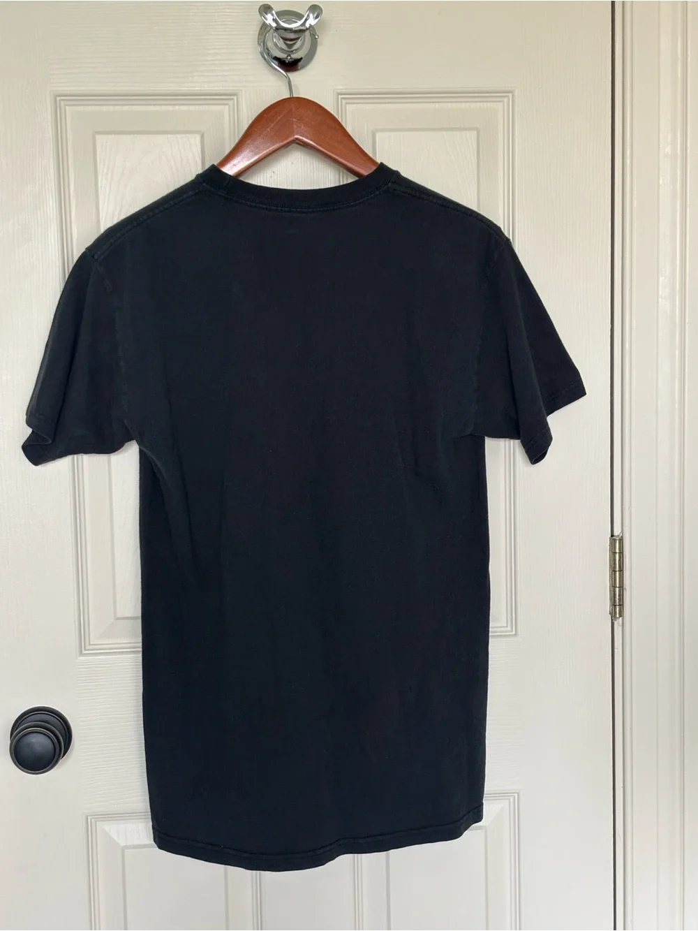 Black Graphic Band T-Shirt - Orange Print
